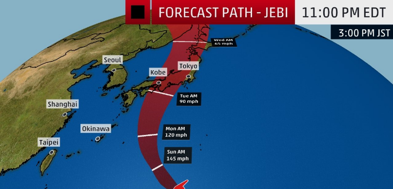 Japan Braces for the Earth’s Strongest Typhoon for 2018